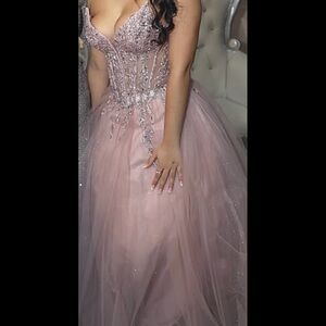 Elegant Pink Evening Gown